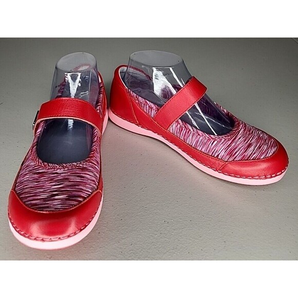 Alegria Red Mary Jane Slip On Shoes Clogs Womans Size 7 - 7.5 EU 37 Gem - 623 - Picture 3 of 12